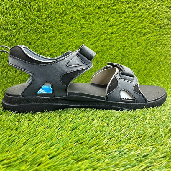 Columbia 2 Strap Mens Size 13 Gray Black Beach Outdoor Walking Strappy Sandals